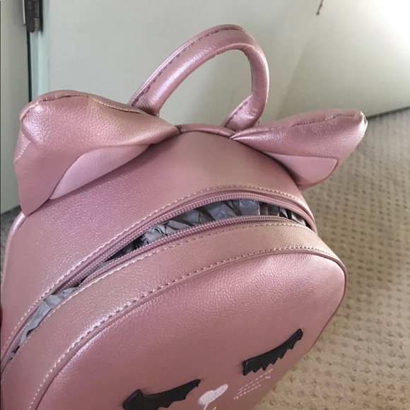 Cute pink cat face backpack new eyelashes!! - Picture 7 of 7